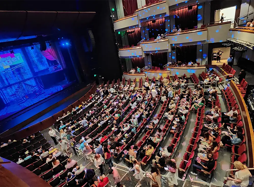 Aerial view of the audience in the Byers Theatre